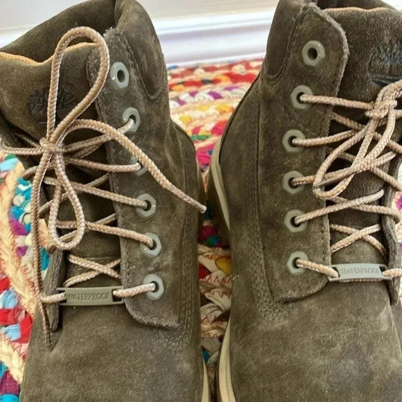 Timberland suede leather waterproof army  green boots - Picture 2 of 8